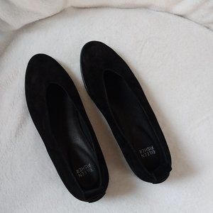 Eileen Fisher Humor Black Suede Wedge Loafer Women’s Size 8